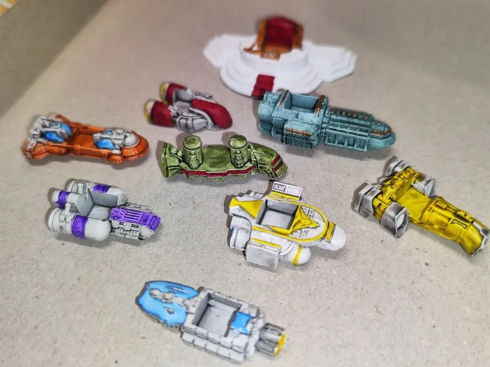 Terraforming Mars Trade Fleets figurer 8-pack målade