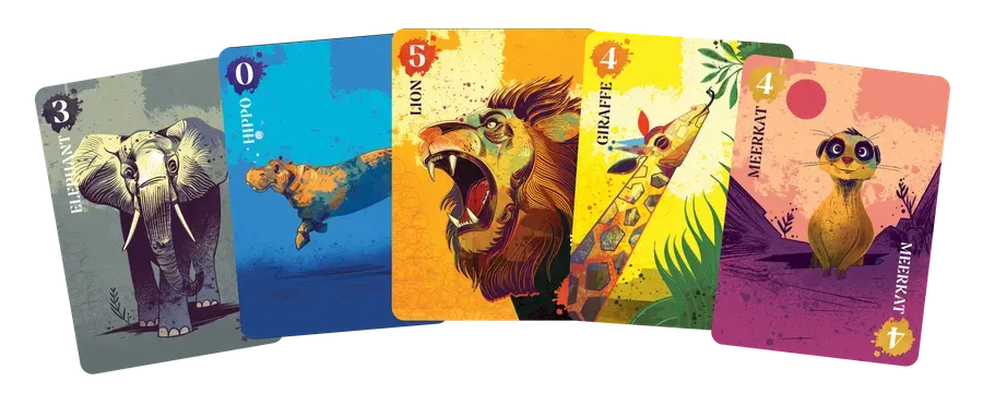 Dragon's Lair Botswana familjekortspel djur 2-5 spelare