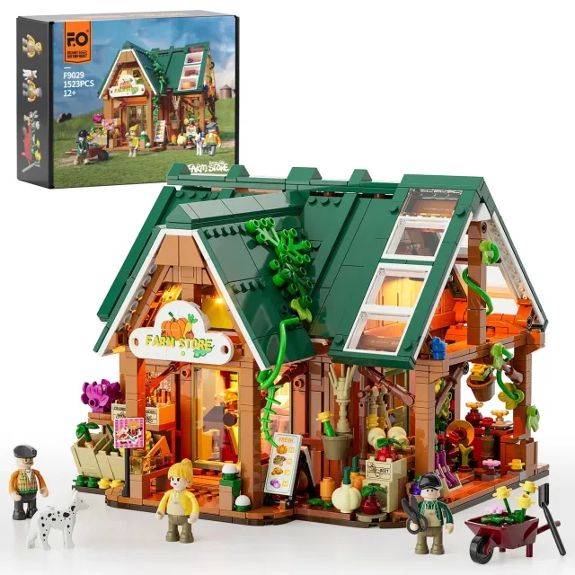 Dragon's Lair Farm Store byggset 1523 delar med LED-ljus