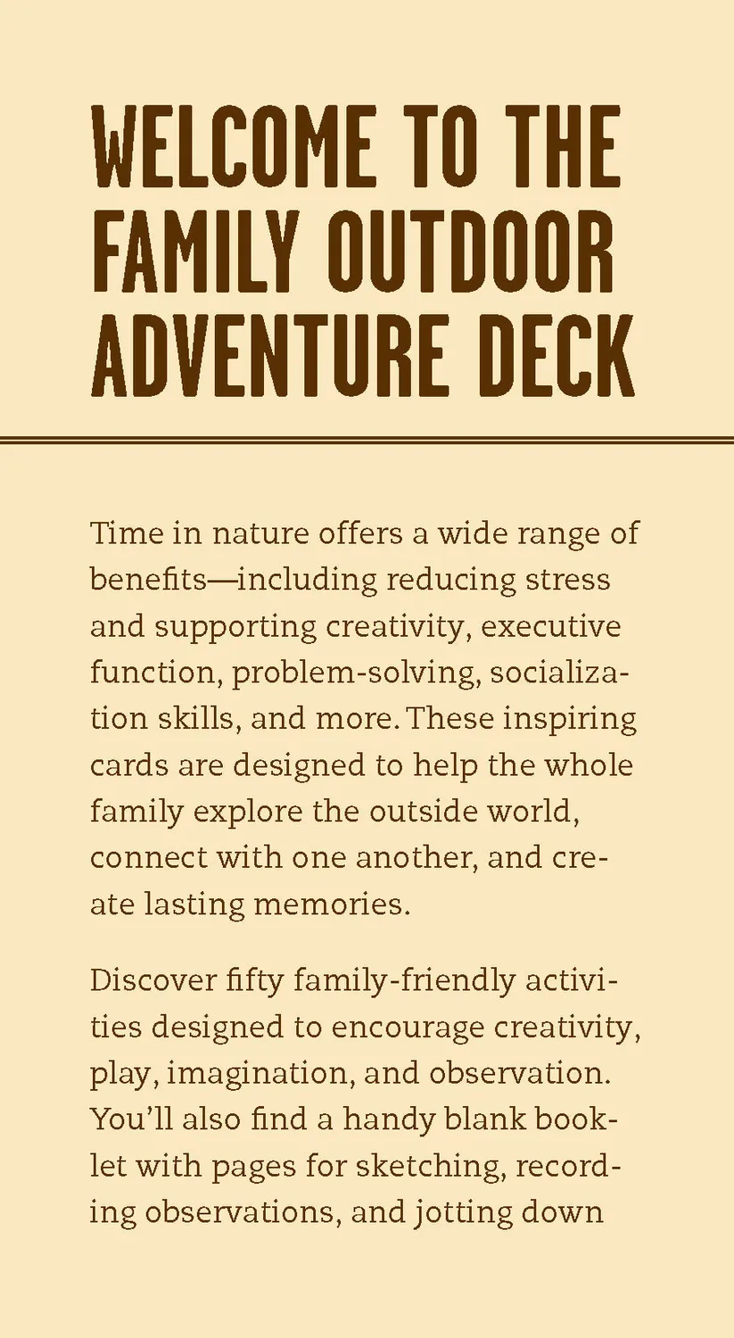 Games Room Family Outdoor Adventure kortlek 50