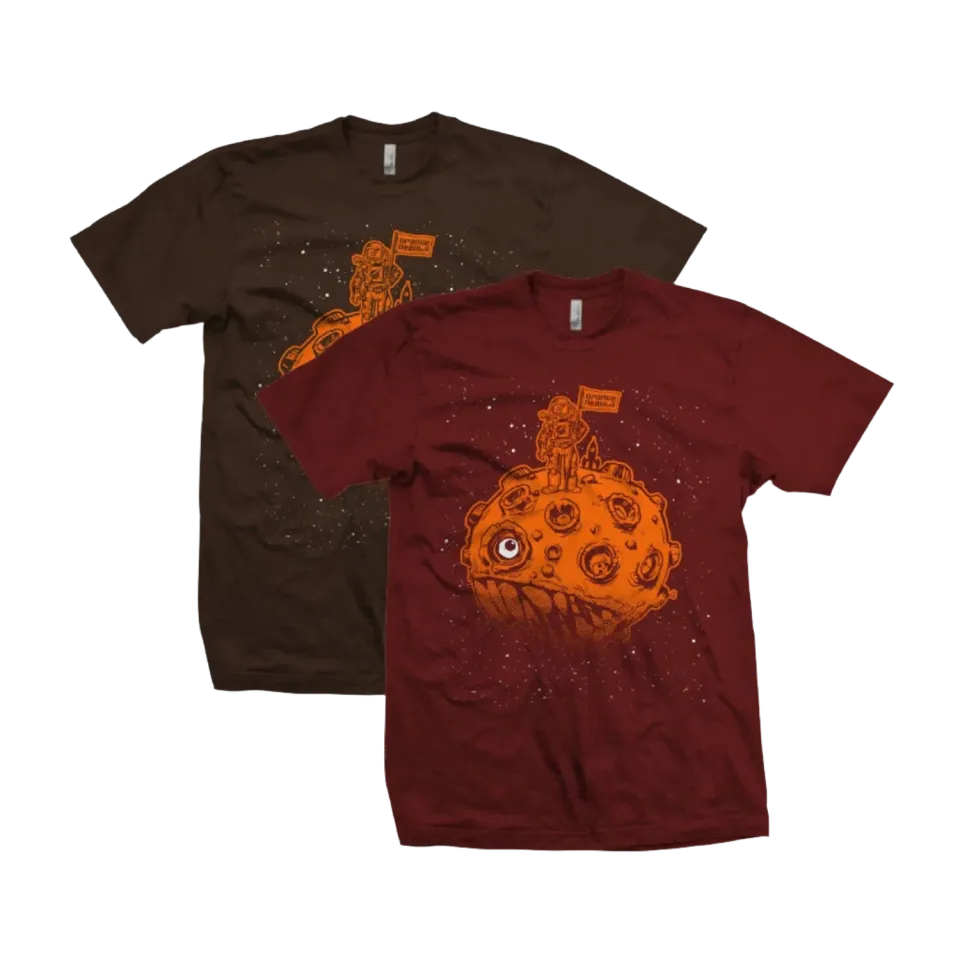 Orange Nebula Monster Planet Tee t-shirt bomull