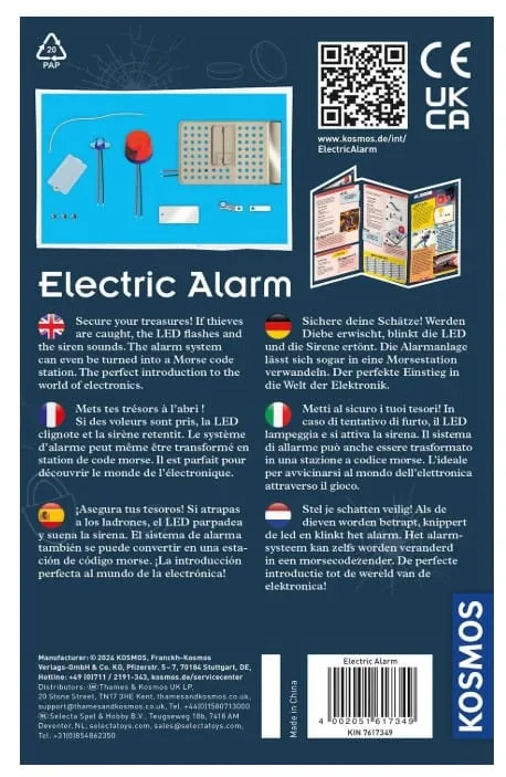 Kosmos Electric Alarm experimentlåda larm med siren