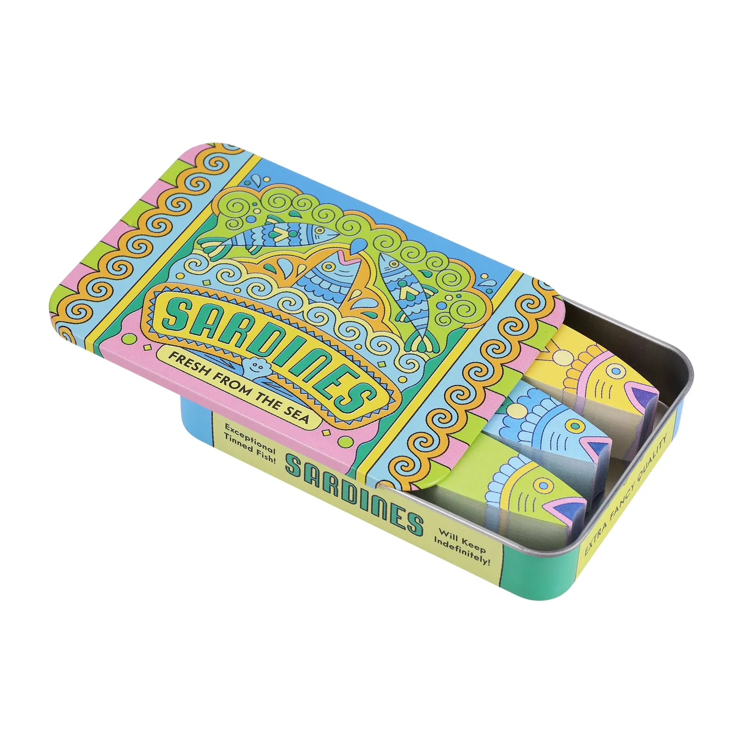 Chronicle Books Sardines klisterlappar plåtask 3-pack