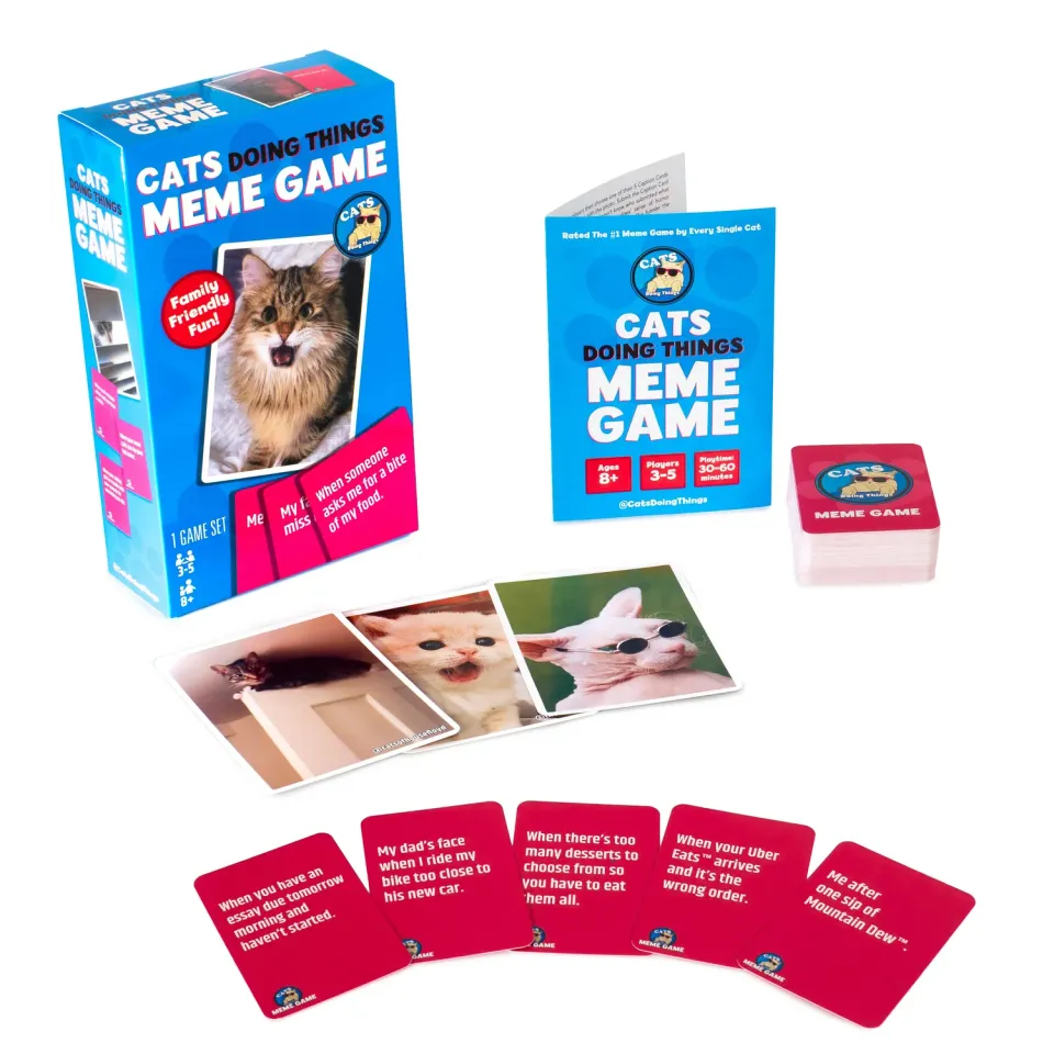 Dragon's Lair Cats Doing Things memespel familj 90 kort