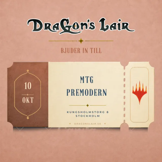 Magic Premodern deltagarbiljett event 10/10 turnering