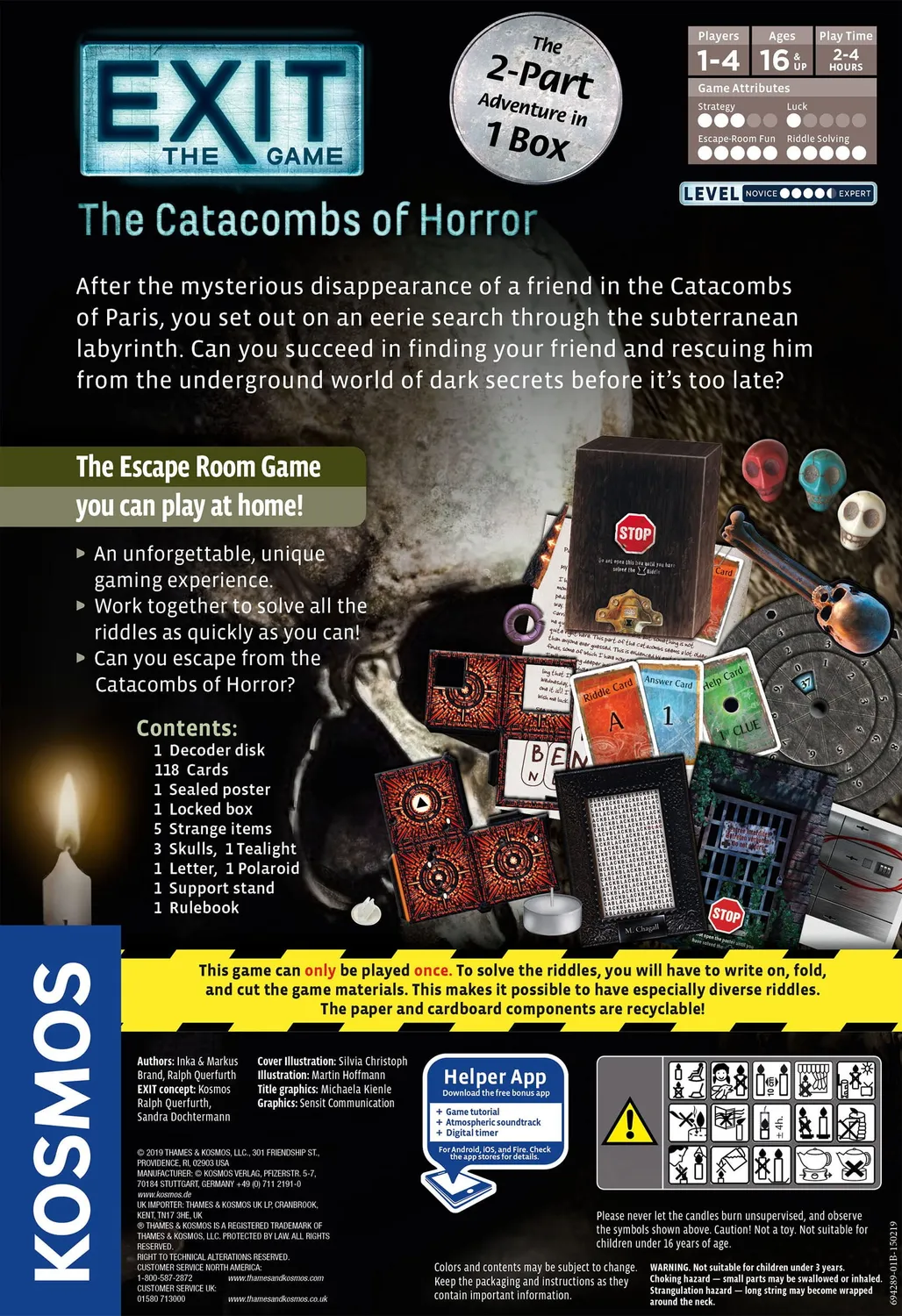 EXIT The Catacombs of Horror spel dubbelstor svår 4,5
