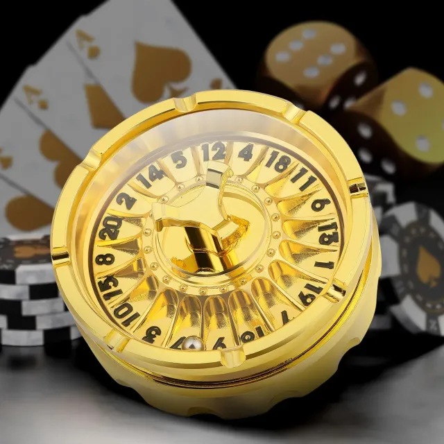 Roulette Dice D20 tärning guld roulettdesign