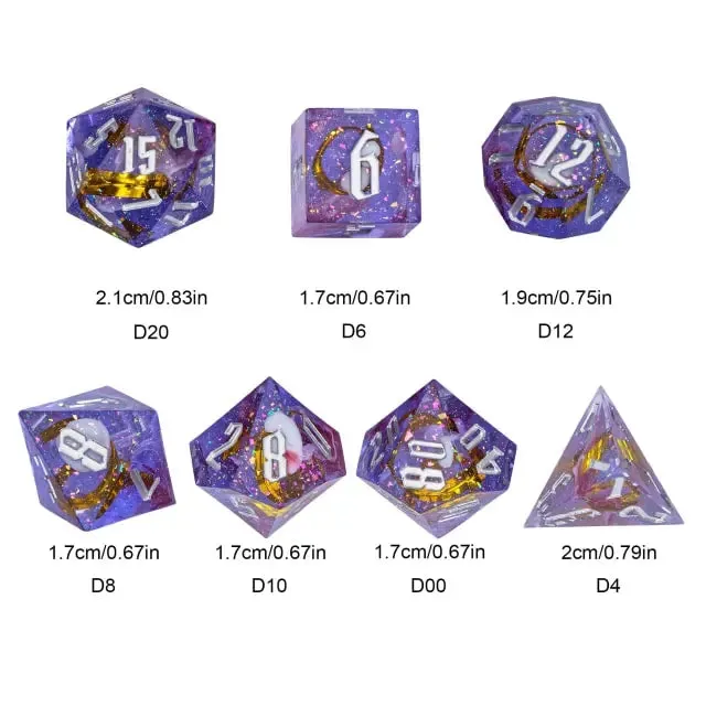 Dragon's Lair Purple Ribbon rollspeltärningar 7 tärningar