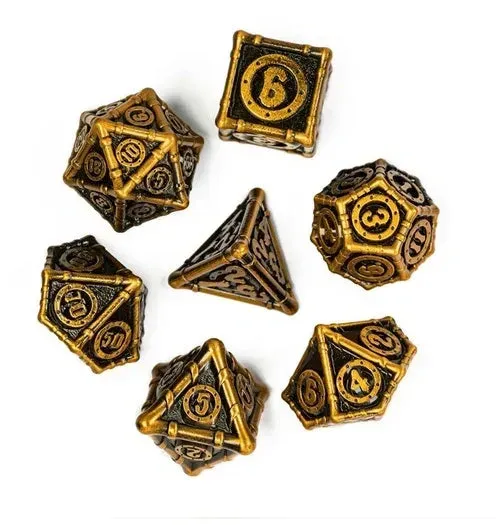 Dragon's Lair Metallic Steam Punk Gold tärningsset 7 delar