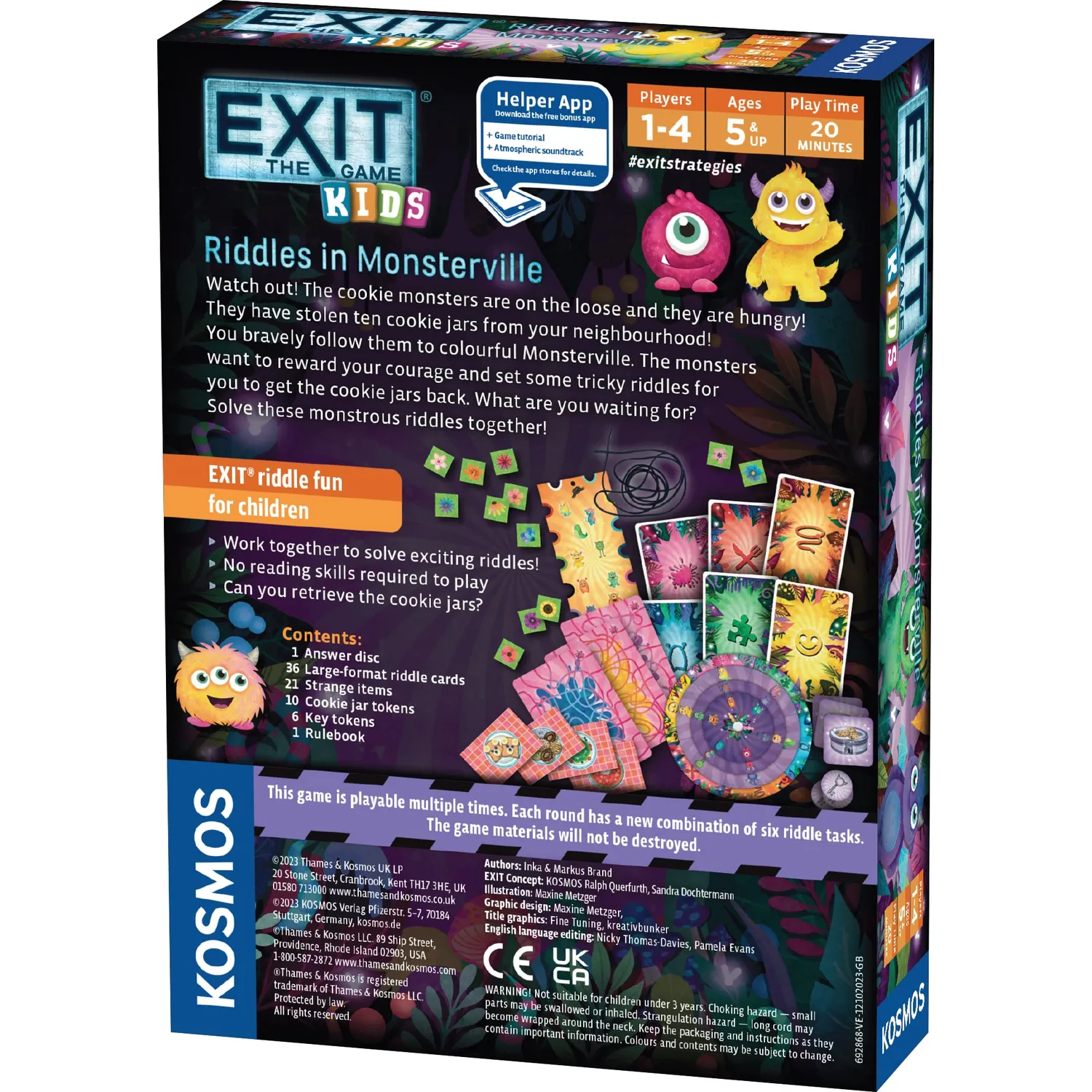 Kosmos EXIT Kids Riddles in Monsterville barnspel