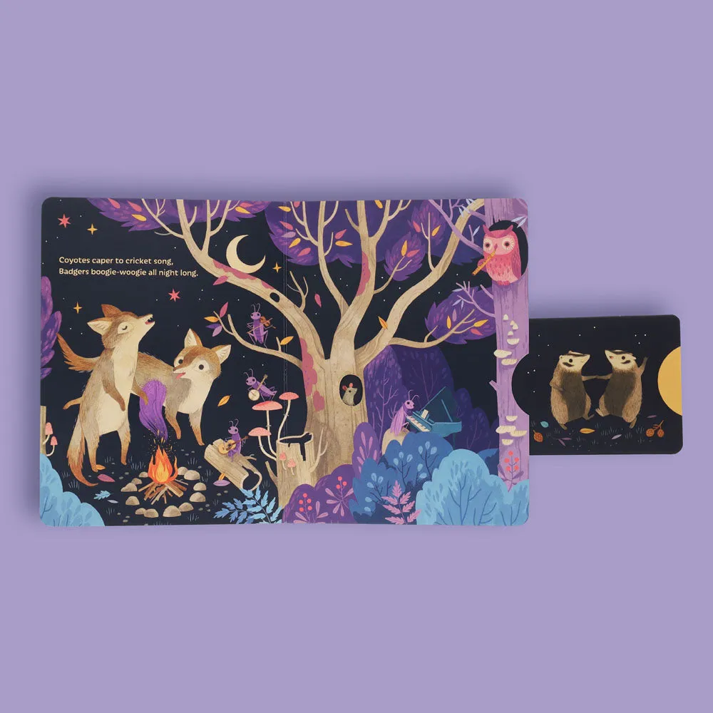 Games Room Moonlight Prance bilderbok dra-flikar nattdjur rim