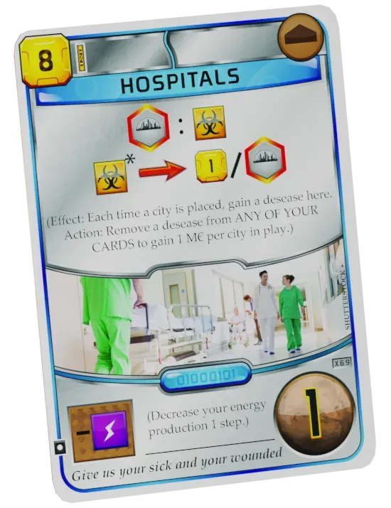 Terraforming Mars Hospitals promokort höst 2024