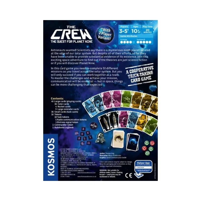 Kosmos The Crew Quest for Planet Nine kortspel 50 uppdrag