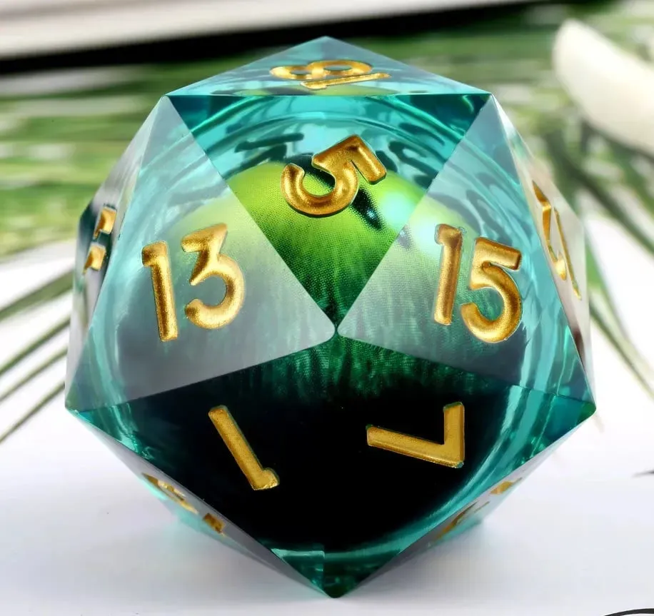 Dragon's Lair D20 Emerald Eye tärning 33mm stor