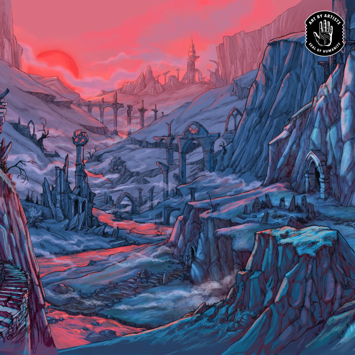 Curator Arcane Landscapes The Ruins spelmatta 81cm