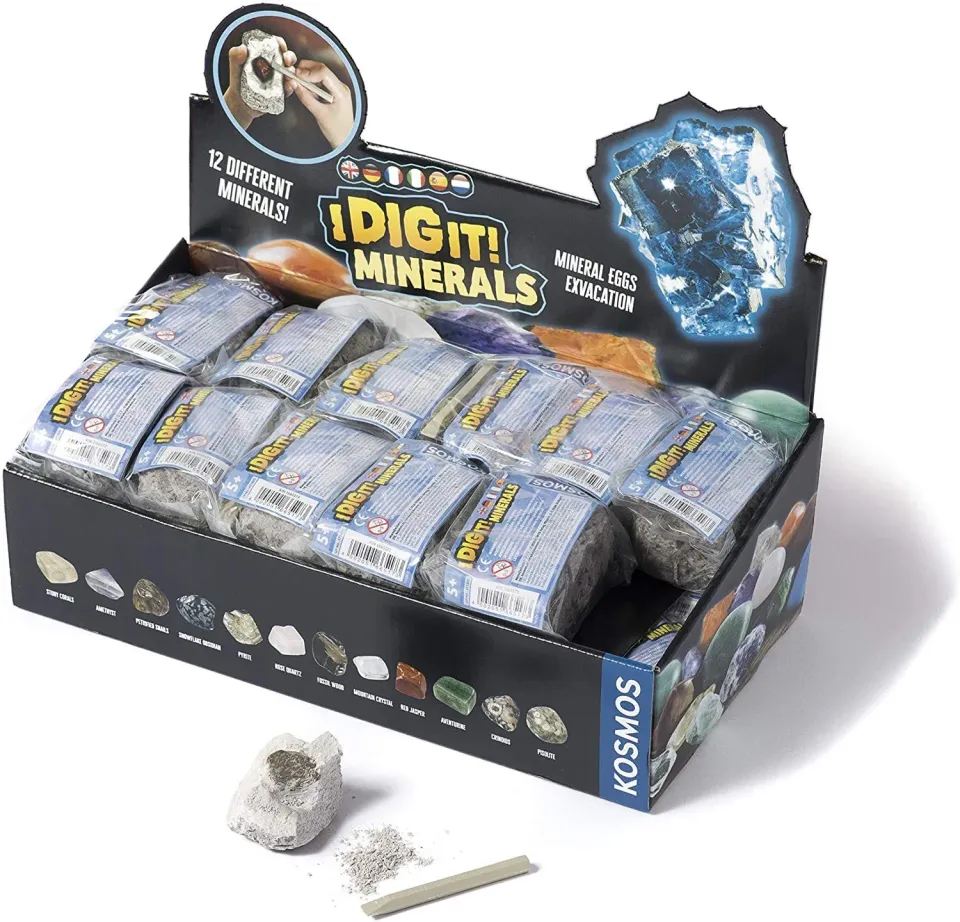 Kosmos I Dig It! Minerals grävset 24-pack äkta mineraler