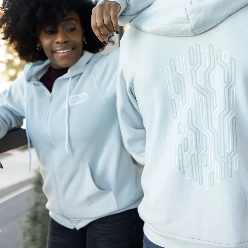 Orange Nebula Coalescence Hoodie huvtröja full-zip unisex