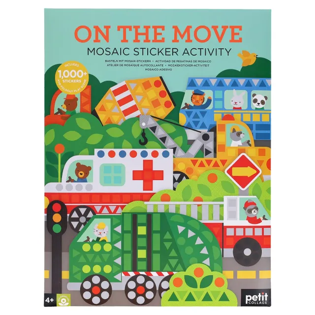 Games Room Mosaic Sticker On the Move pysselbok 6-8 år