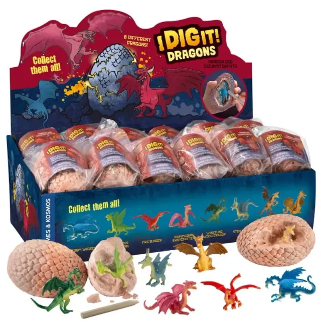 Kosmos I Dig It! Dragons grävset 24 ägg samlardrakar