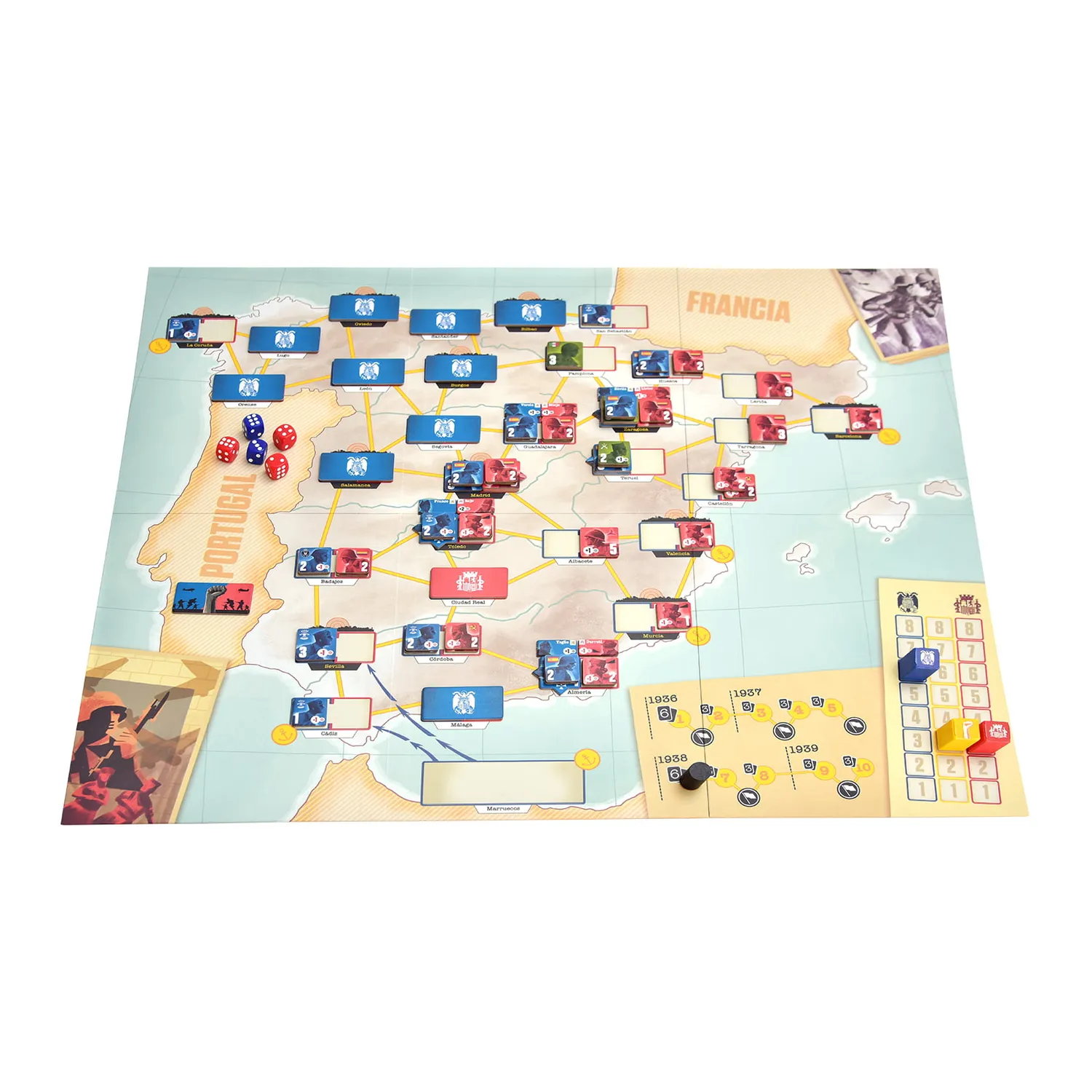 Kosmos España 1936 strategispel med Armada-expansion