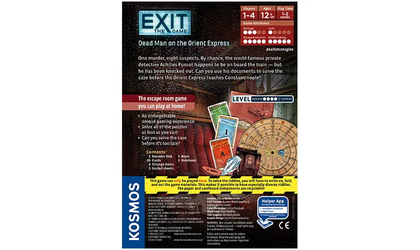 Kosmos EXIT Orient Express krimspel nivå 4