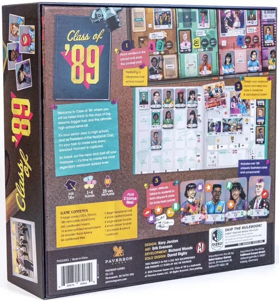 Dragon's Lair Class of 89 brädspel 1-4 spelare strategi