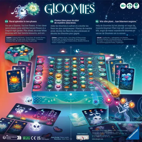 Gloomies brädspel familjespel 2-4 spelare rymdblommor