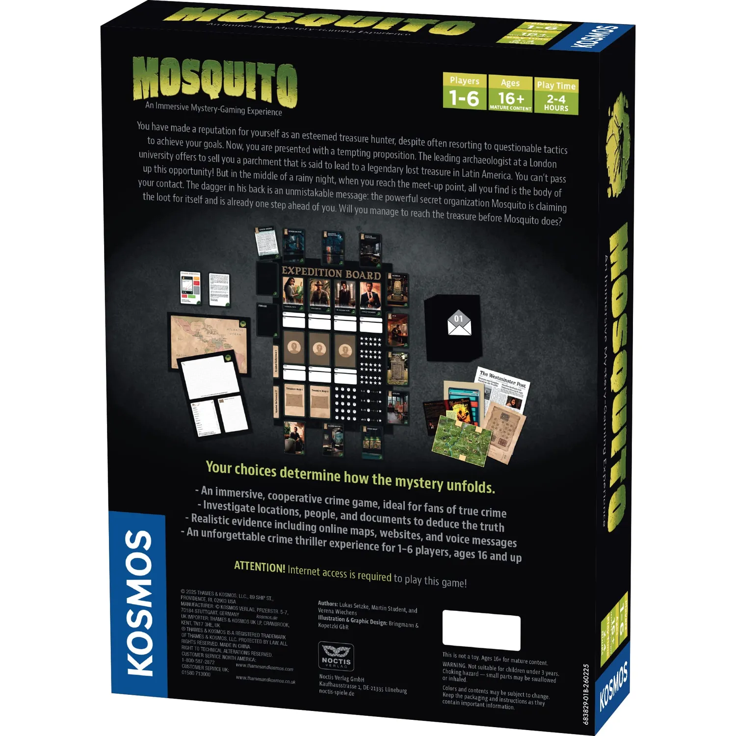 Kosmos Masters of Crime Mosquito sällskapsspel krim