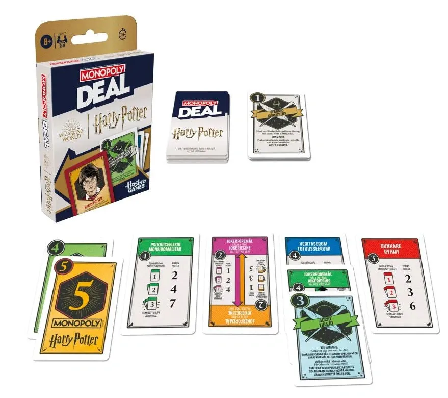 Monopoly Deal Harry Potter kortspel svenska regler 2-5 spel