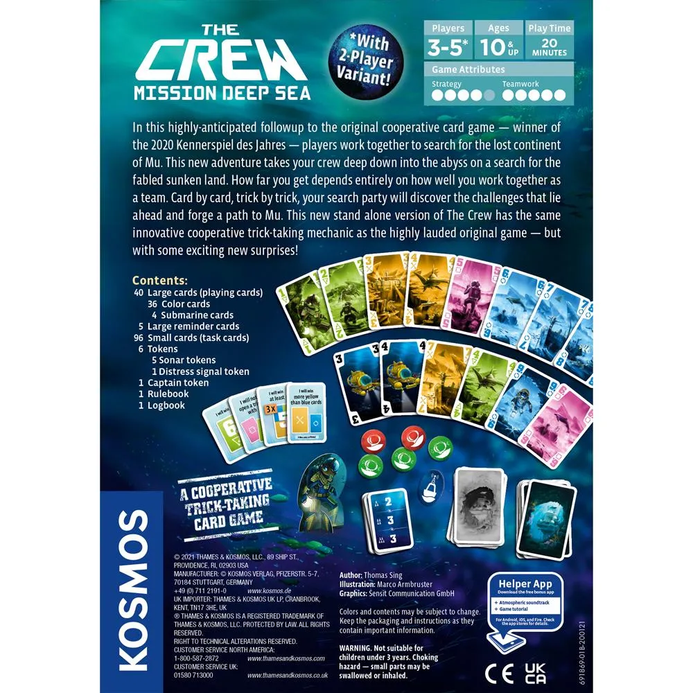 Kosmos The Crew Mission Deep Sea kortspel samarbete