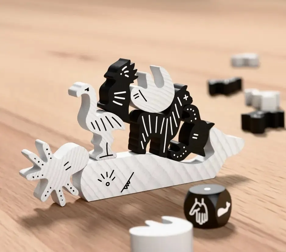 Dragon's Lair Animal Upon Animal Black White stapelspel