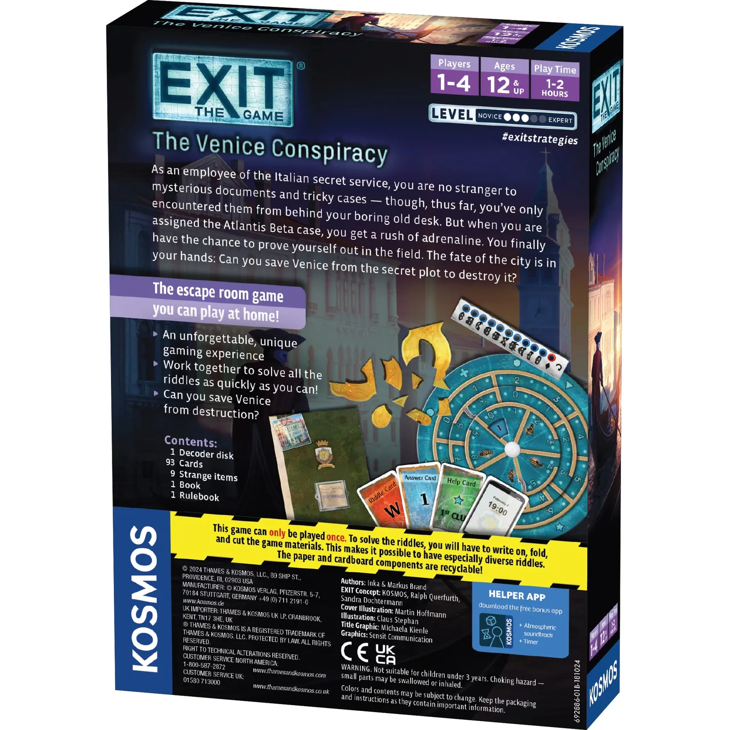 Kosmos EXIT Venice Conspiracy escape-spel Venedig
