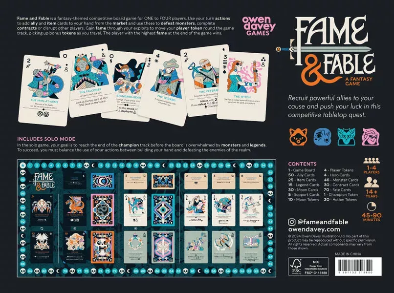 Dragon's Lair Fame & Fable kortspel 1-4 spelare