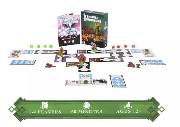 Dragon's Lair Shuffle Dungeons brädspel co-op 1–4 spelare