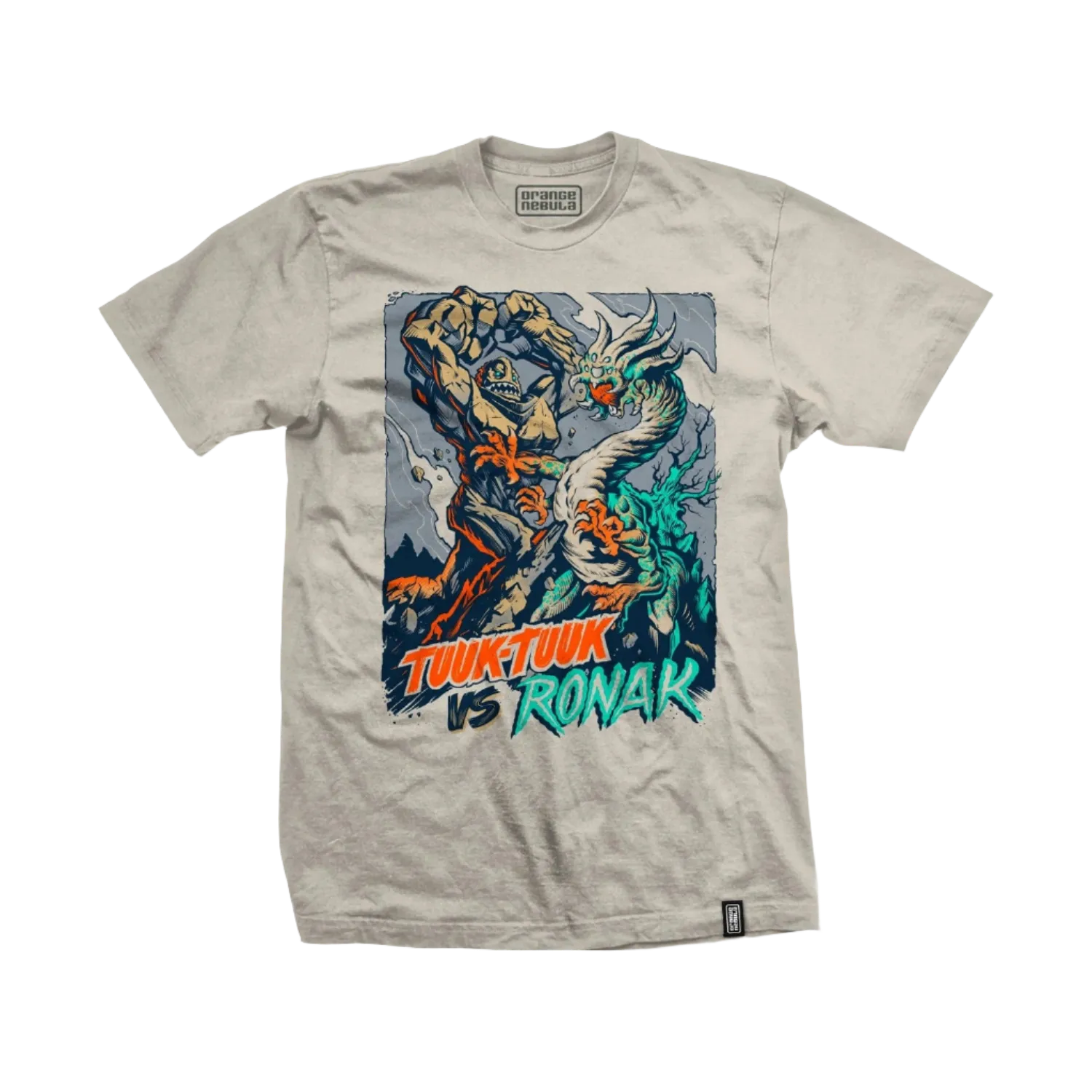 Orange Nebula Bash of the Behemoths t-shirt grå