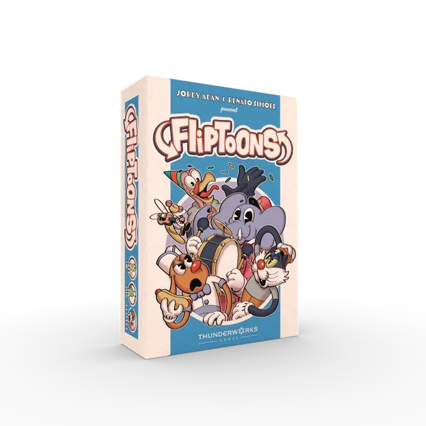 Fliptoons deckbuilding kortspel 1-4 spelare berdmelse fartfyllt