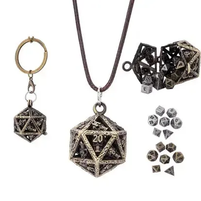 Grimskulls D20 Locket Gift Set Ancient Gold present