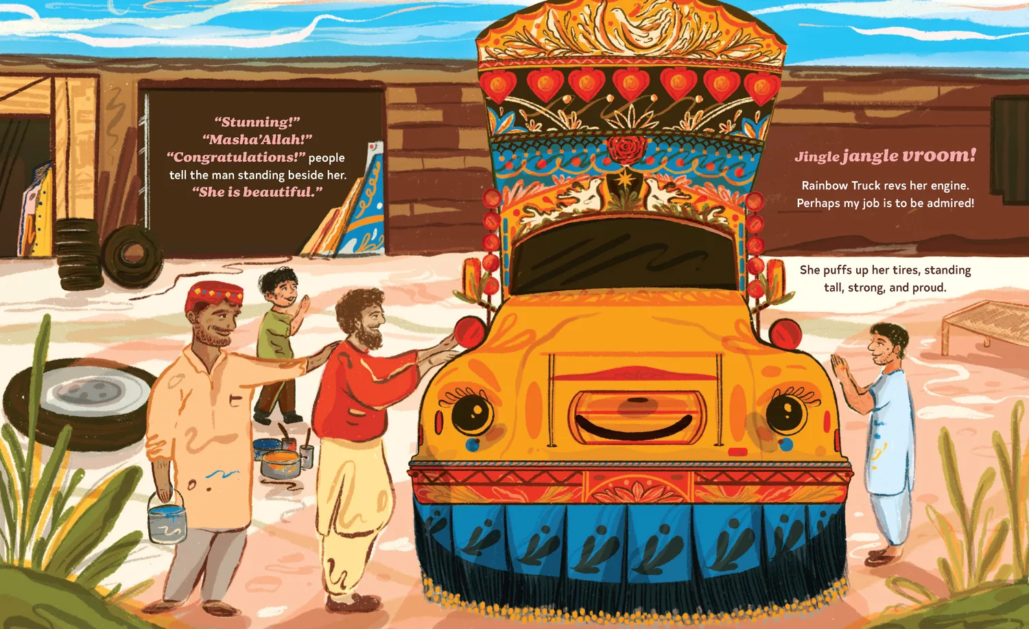 Games Room Rainbow Truck bilderbok lastbil Pakistan