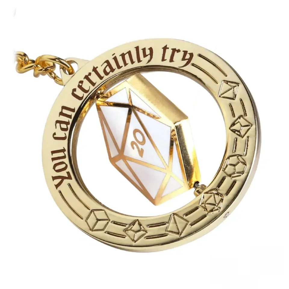 Dragon's Lair You Can Certainly Try nyckelring metall D20