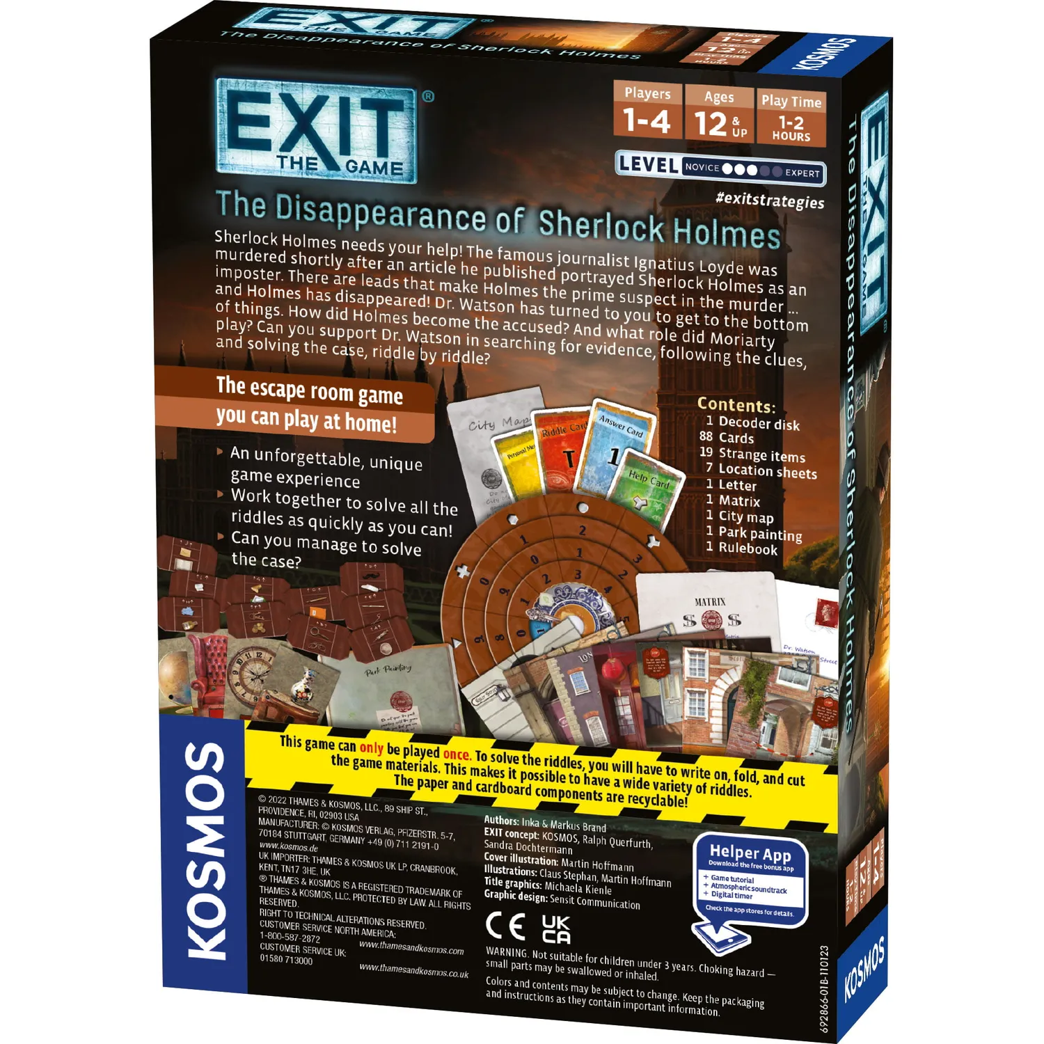 Kosmos EXIT Sherlock Holmes escape spel nivå 3
