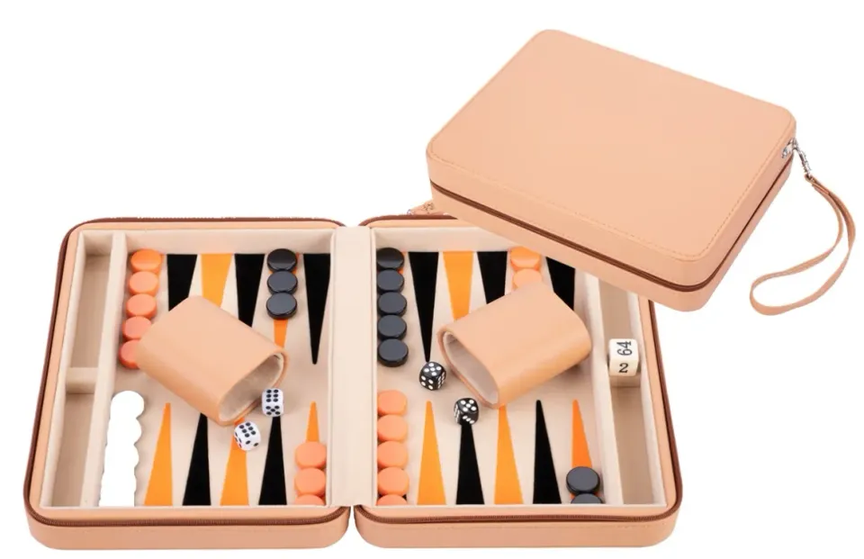 Engelhart Backgammon 9 resespel beige dragkedja