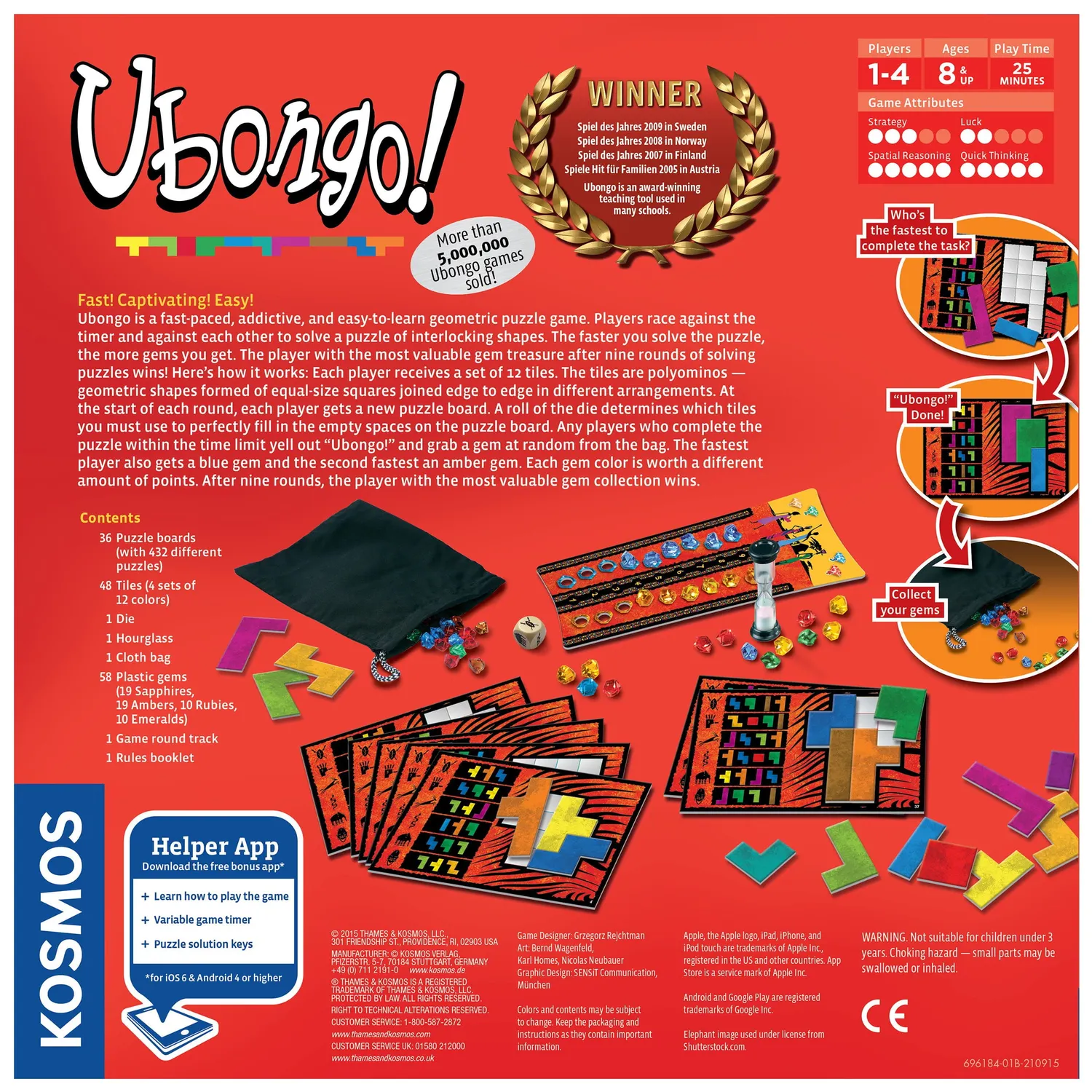 Kosmos Ubongo 696184 pusselspel familj