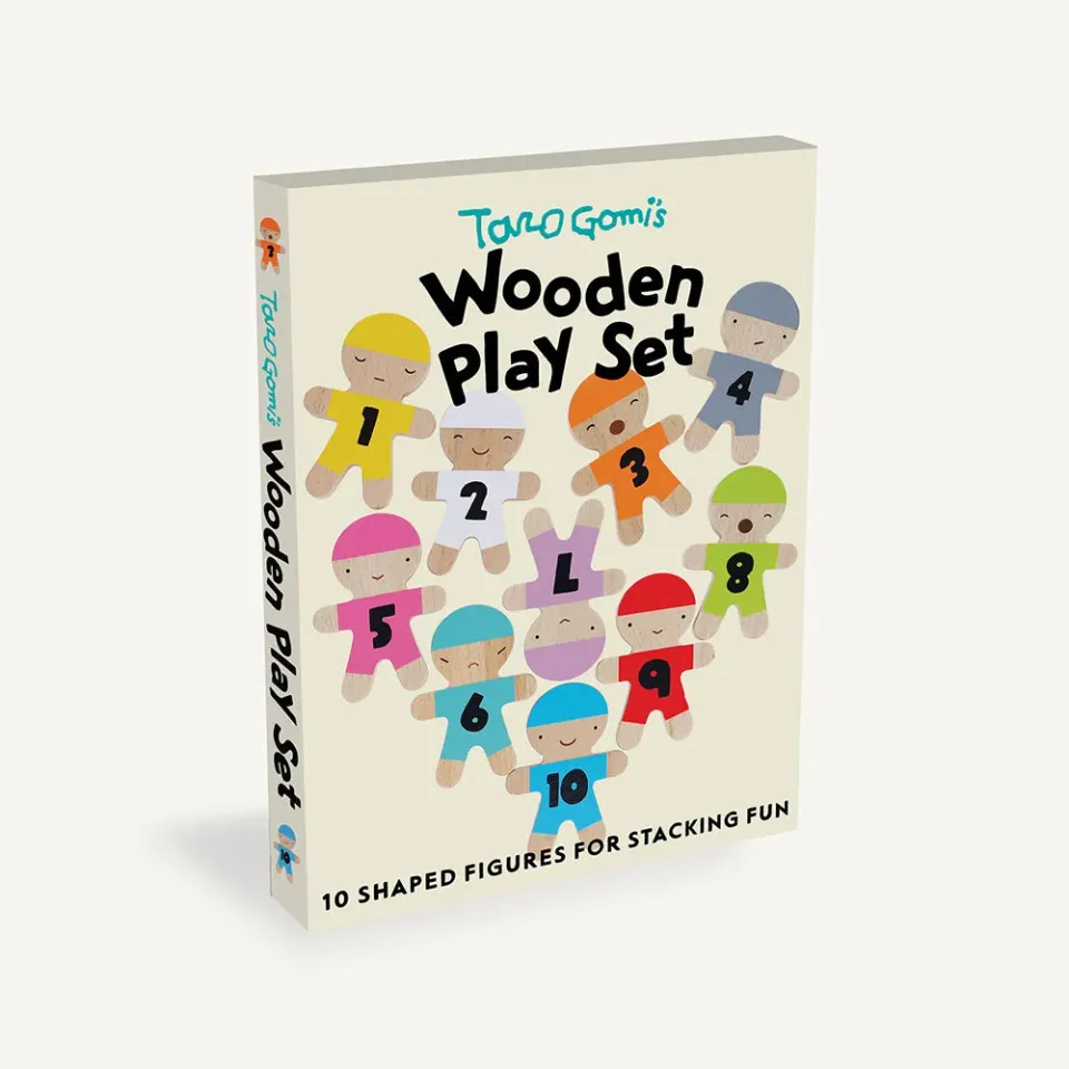 Games Room Taro Gomi's Wooden Play Set träleksak 10 figurer
