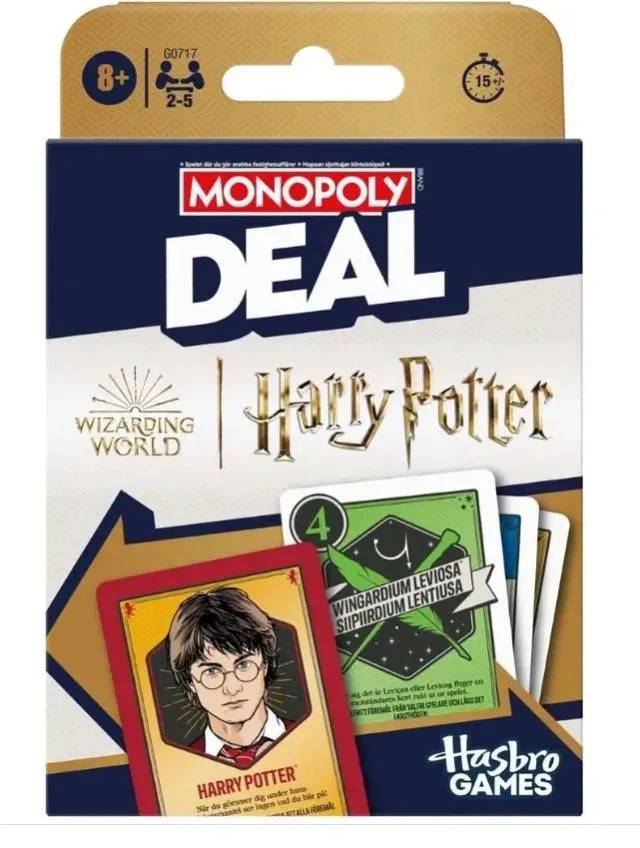 Monopoly Deal Harry Potter kortspel svenska regler 2-5 spel