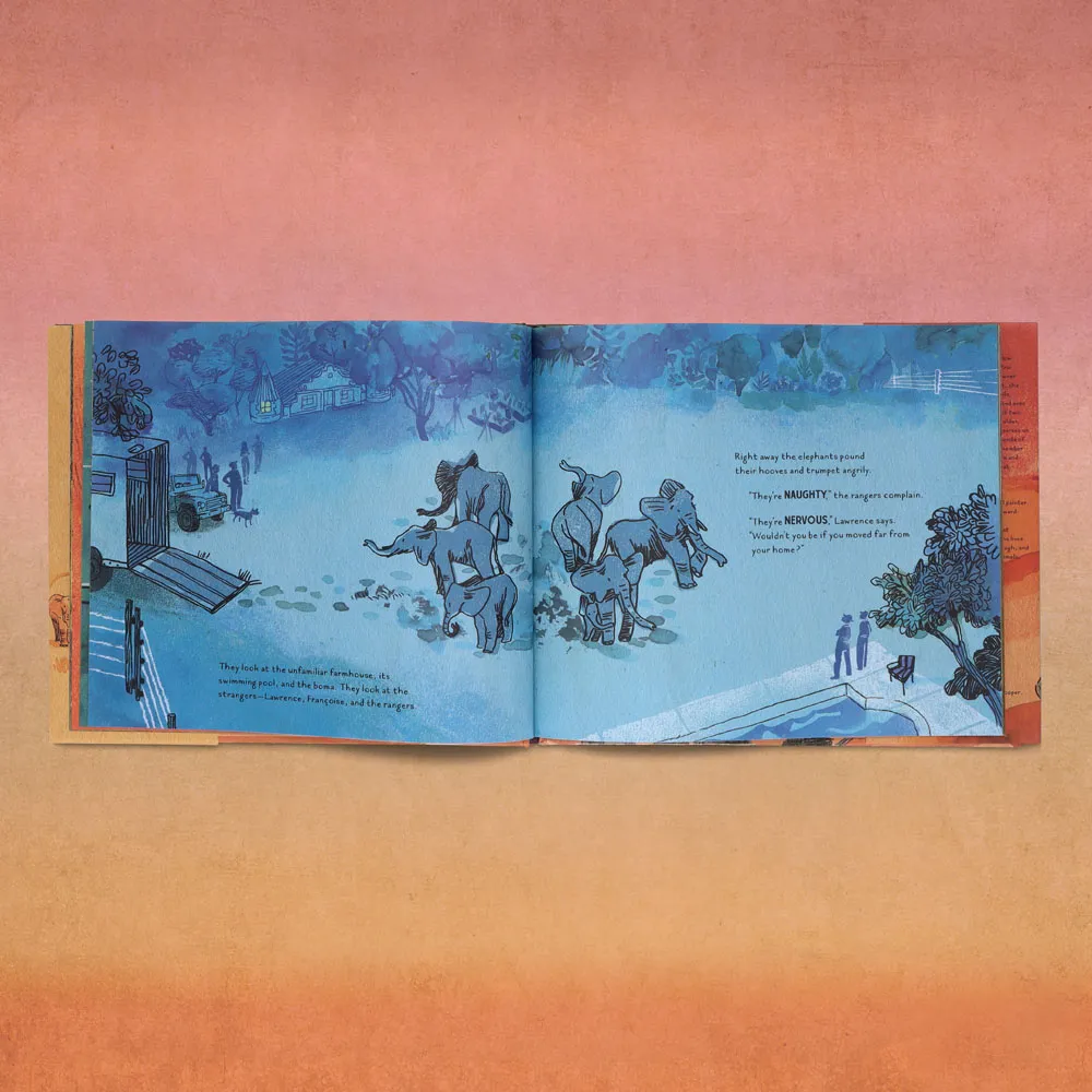 Games Room The Elephants Come Home bilderbok elefanter