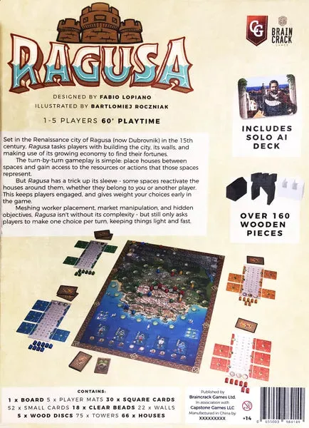 Dragon's Lair Ragusa 2nd Edition brädspel strategi 1-5 spel