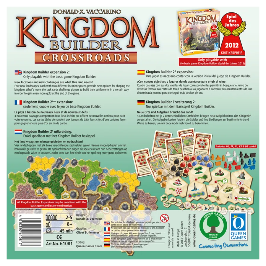 Dragon's Lair Kingdom Builder Crossroads expansion nya orter