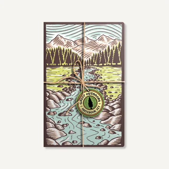 Games Room Great Outdoors anteckningsböcker 2-pack natur