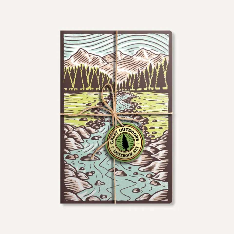 Games Room Great Outdoors anteckningsböcker 2-pack natur