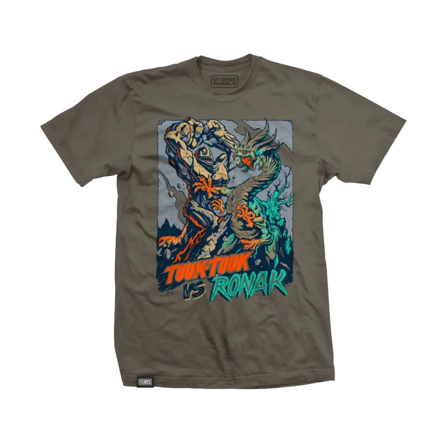 Orange Nebula Bash of the Behemoths t-shirt grå